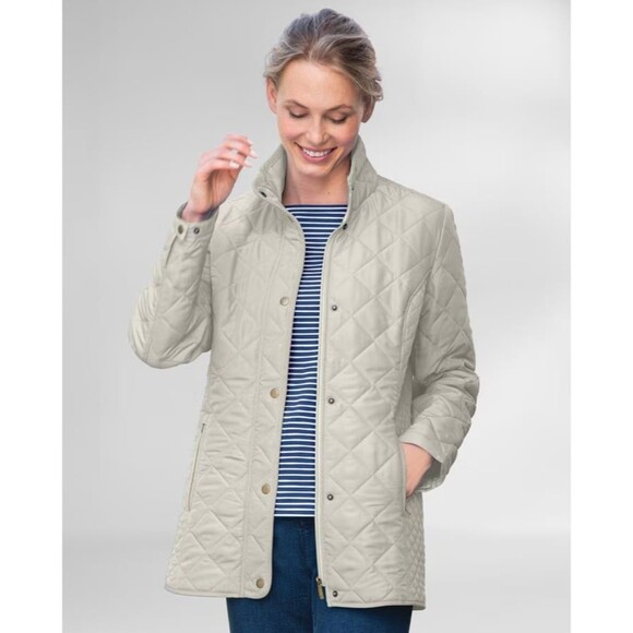 Appleseed’s Jacket Women’s PM Gray Berkshire Quilted  Lightweight NWOT Size PM - Picture 3 of 12